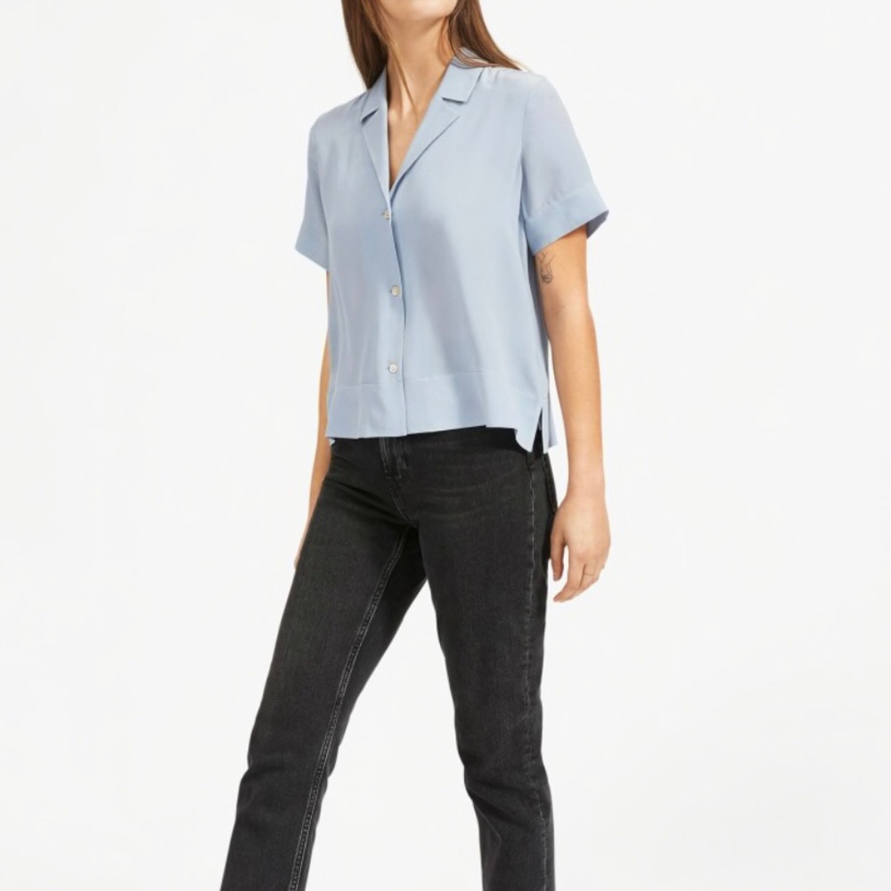 Everlane Square Silk Shirt - size 2